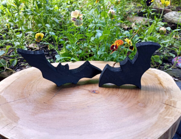 autumn decor, Black Bats, Cute Halloween Decor, Fall Décor, Halloween Bats, Halloween Table Decor, Scary Halloween, shelf decor, Spooky Bats, tiered tray decor, Wooden Bats