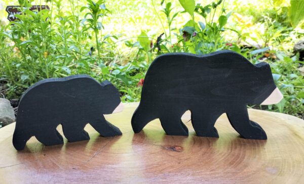 Wooden Bear, Woodland Nursery, Black Bear, Bear Decor - Image 3