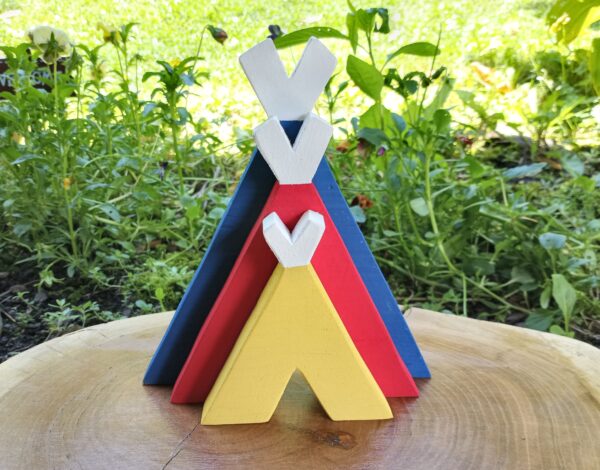 Wooden Teepee, Camping Tiered Tray, Camping Nursery - Image 2