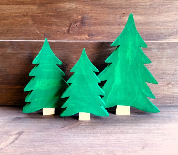 Wooden Pine Trees, Pine Trees, Christmas Decorations, Tiered Tray, Table Decor, Holiday & Seasonal, Woodland, Rustic, Natural Christmas