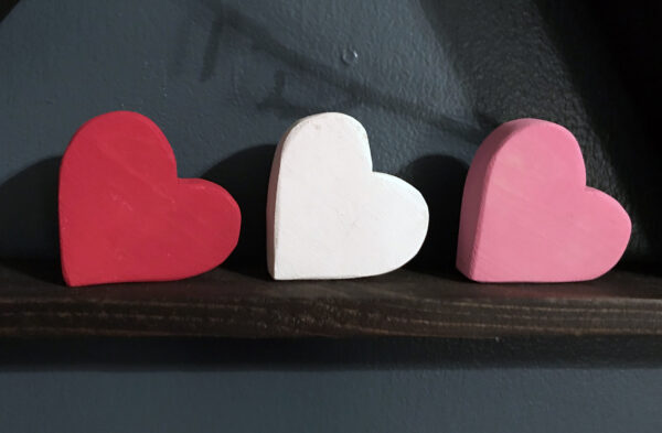 3 Rustic Wooden Hearts, Valentines Day Decor, Valentines Decor