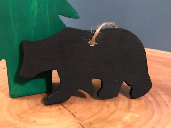 Rustic Black Bear Ornament, Christmas Ornament, Woodland Ornaments, Bear Ornament, Black Bear Gift, Black Bear Decor