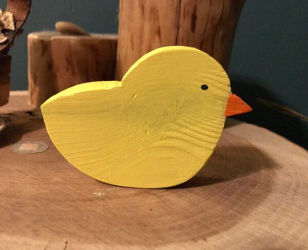 Wooden Chick, Farmhouse Decor, Woodland Animals, Spring Decor, Bird Decor, Woodland Nursery