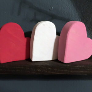 3 Rustic Wooden Hearts, Valentines Day Decor, Valentines Decor