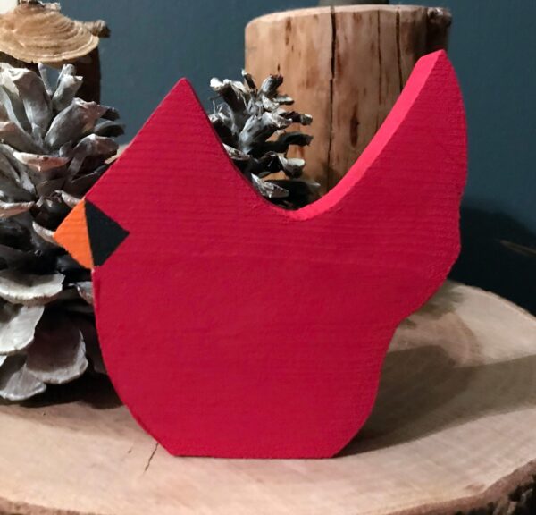 Wooden Red Cardinal, Cardinal Decor, Woodland Animals, Christmas Decor, Bird Decor, Woodland Nursery