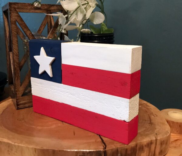 Wooden American Flag, 4th of July Decor, Independence Day, Wood Flag, Americana Décor, Primitive Decor, Patriotic Flag