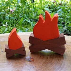 Wooden Campfire Décor, Camping Decor, Camping Tiered Tray