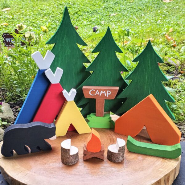 Camping Decor, Camping Tiered Tray, Cabin Decor,, Nursery