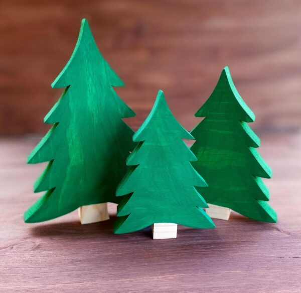 Wooden Pine Trees, Pine Trees, Christmas Decorations, Tiered Tray, Table Decor, Holiday & Seasonal, Woodland, Rustic, Natural Christmas